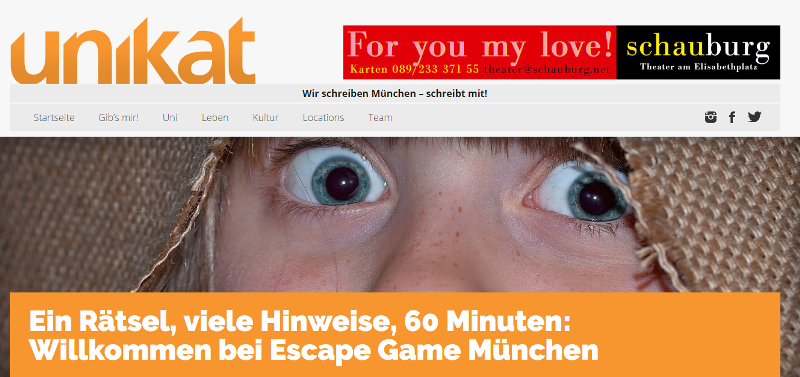 Escape Games München Referenz von Unikat