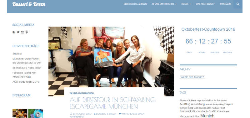 Escape Games München Referenz von Busserl und Brezn